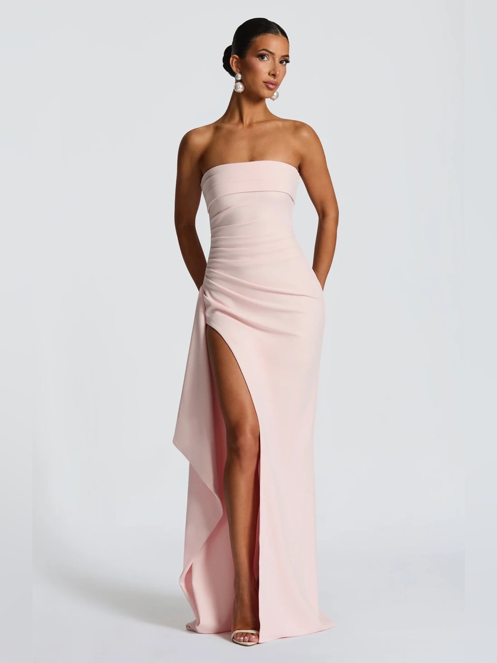 New BabyBoo Women ZAFIRA MAXI DRESS BLUSH Size XS